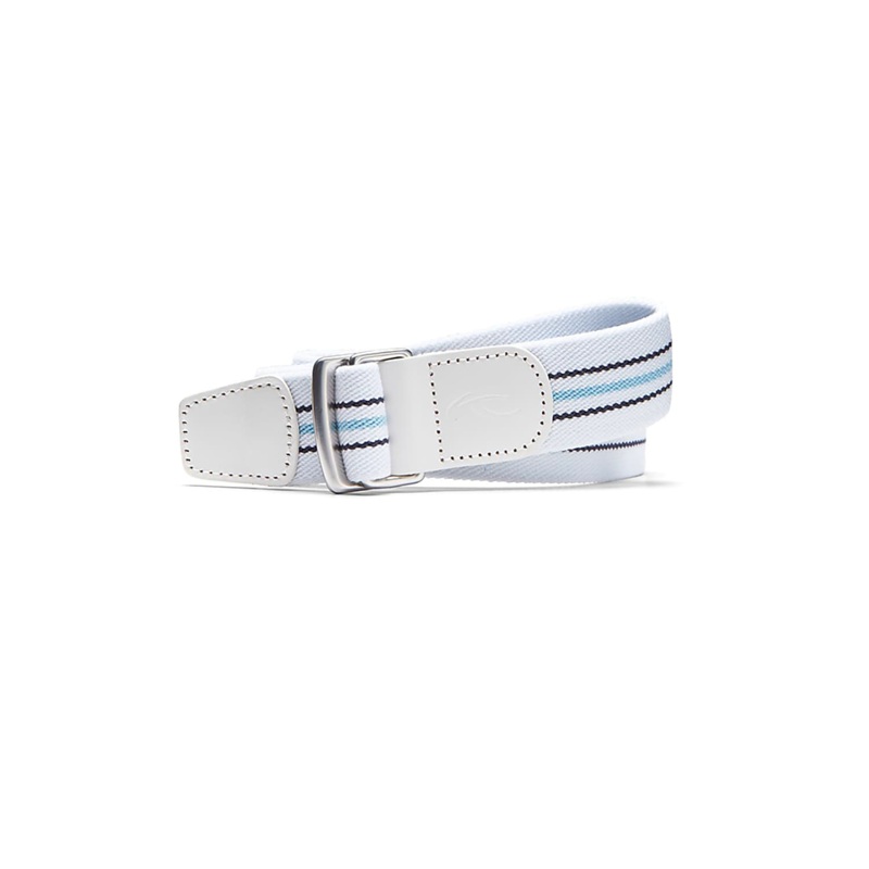 D-Ring Webbing Belt|S|M|L|Blue – White