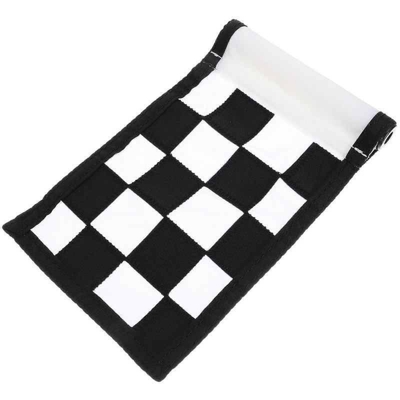 Marking Flag Golf Practice Tools Rectangular Checkered Nylon Putting Accuracy Improvement 1Pack