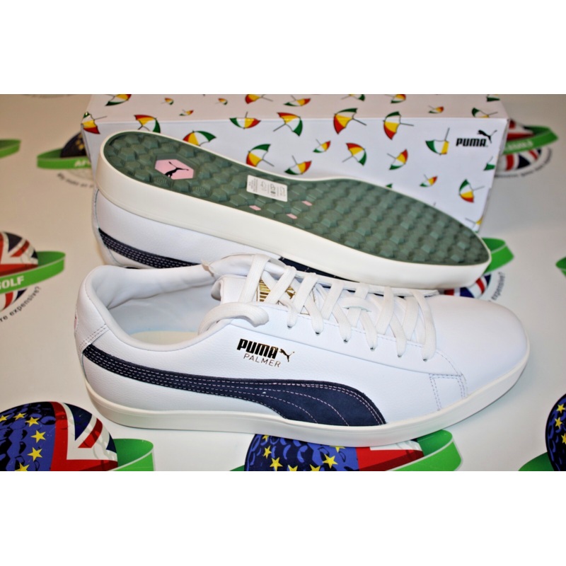 Puma Limited Edition X Arnold Palmer Fusion Classic Golf Shoes White/Navy 10.5