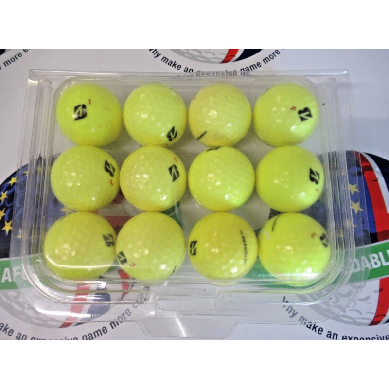 12 Bridgestone Tour B Rx Optic Yellow Golf Balls Pearl/Pearl 1 Grade