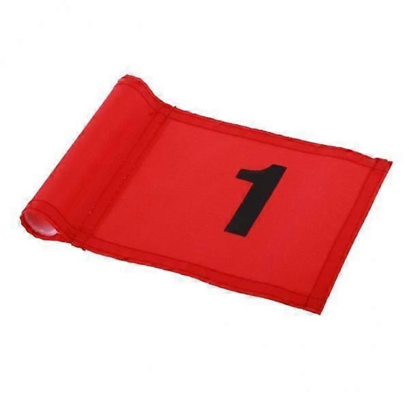 2x Small Portable Golf Flag Golf Putting Green Flag Golf – White with 8