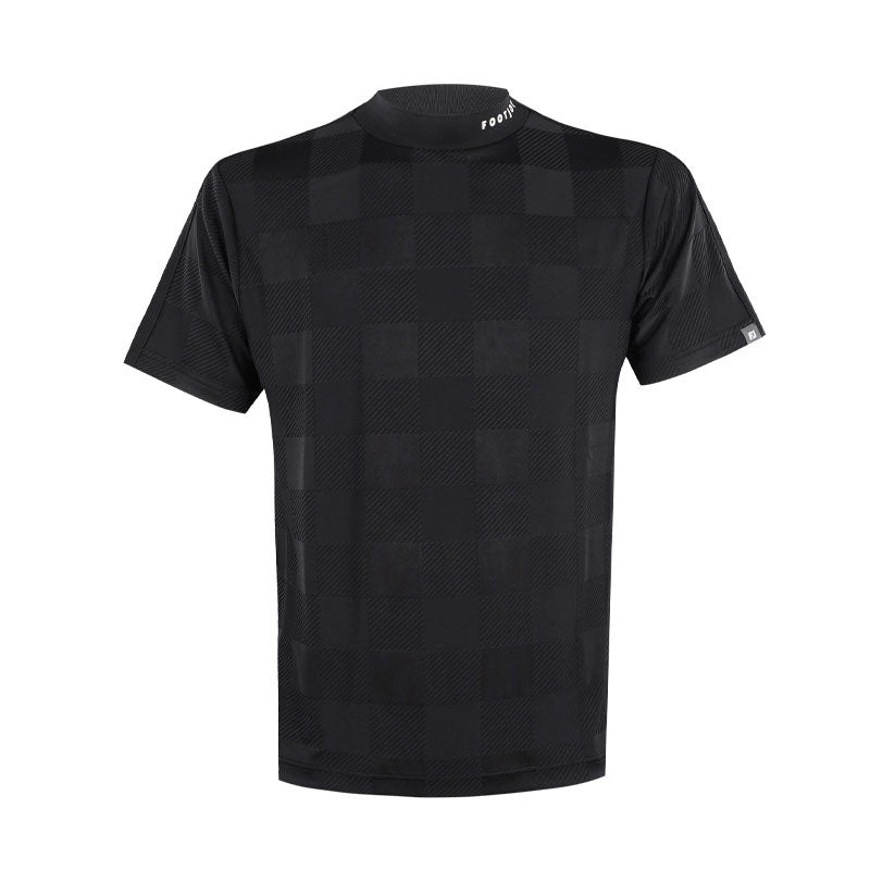 FOOTJOY Checkered Jacquard Men’s Mock Shirt (Black)