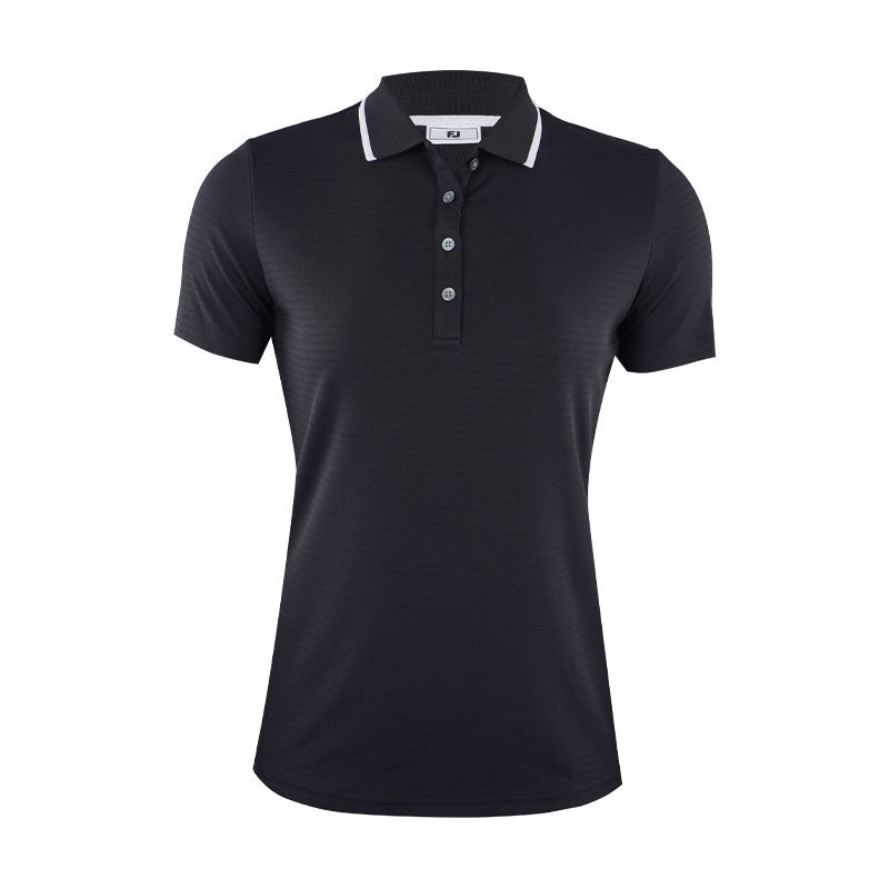FOOTJOY Tipped Collar Women’s Polo (Black)