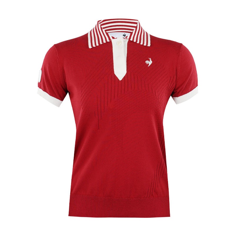 LE COQ SPORTIF GOLF New Basic Knit Women’s Polo (Red)