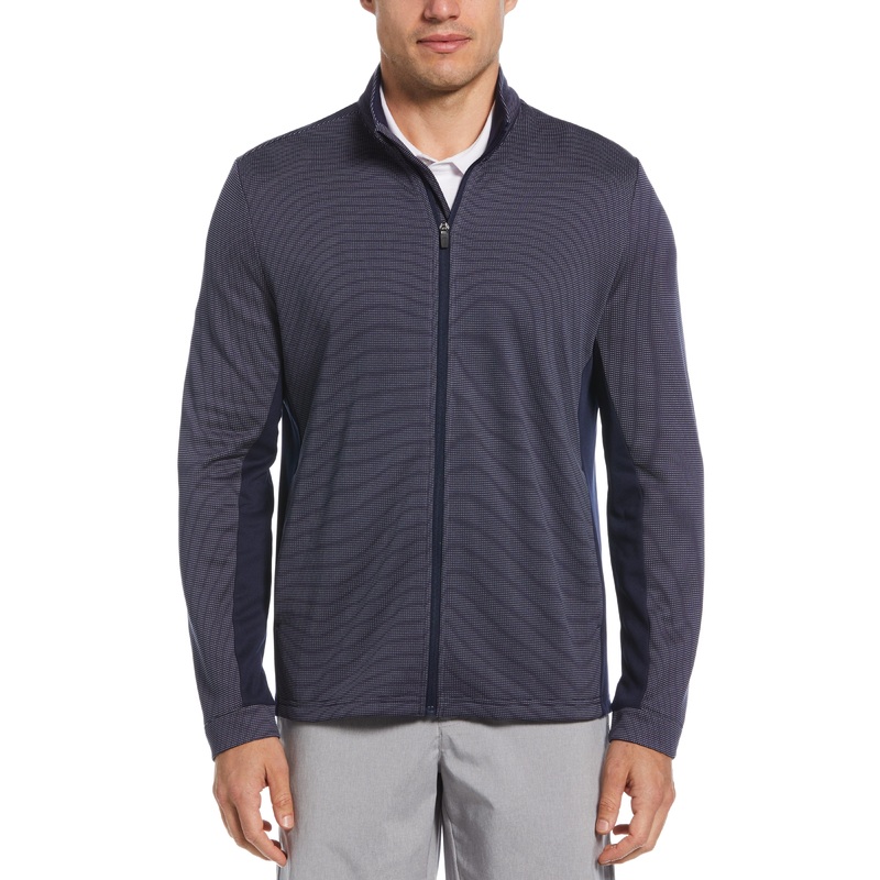 Men’s Micro Jacquard Full Zip Golf Jacket