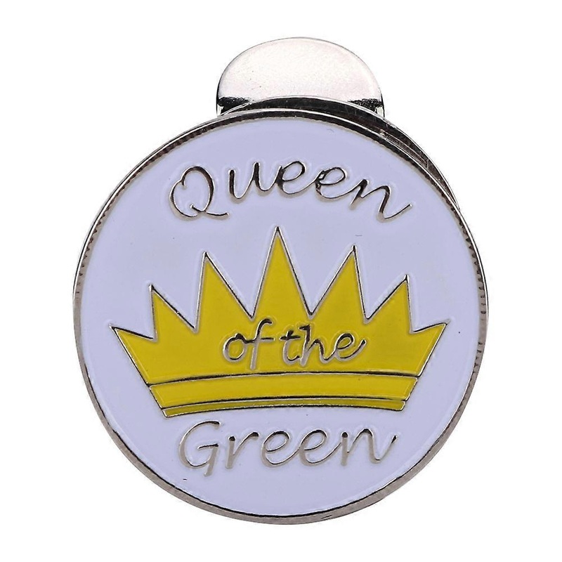 Metal Magnetic Golf Cap Hat Visor Clip Ball Marker Accessory (Yellow Crown)