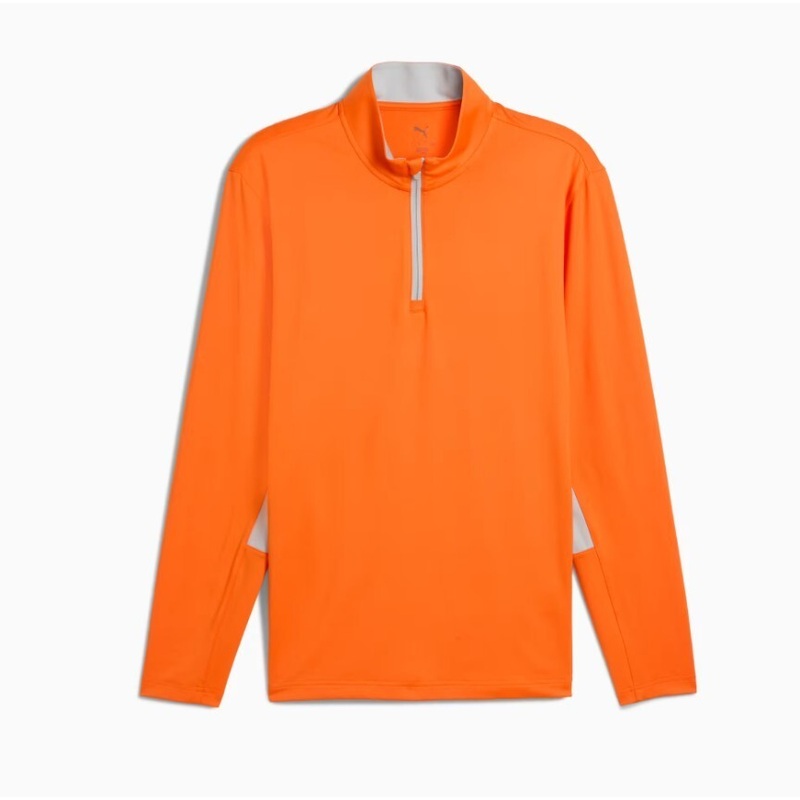 Puma Light Weight Rickie Fowler 1/4 Zip Pullover Rickie Orange UK Size XXL
