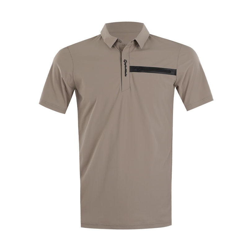 TAYLORMADE Edgy Block Men’s Polo (Brown)
