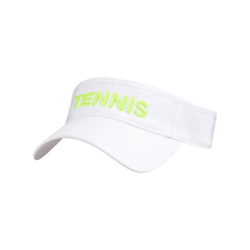 Vimhue Tennis Puff Logo Visor – White/Neon
