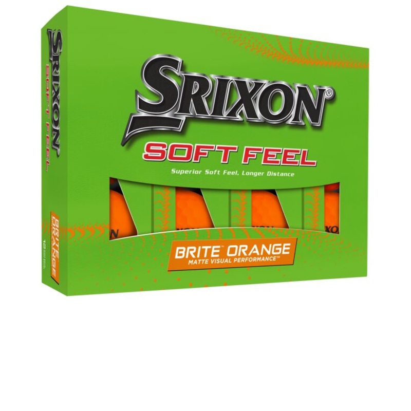 12 Srixon Soft Feel Brite Matte Finish Orange 2024 Golf Balls