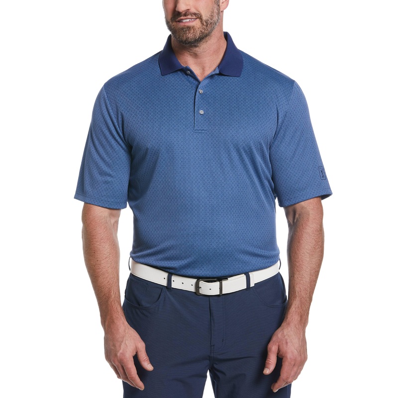 Big & Tall Argyle Jacquard Print Golf Polo