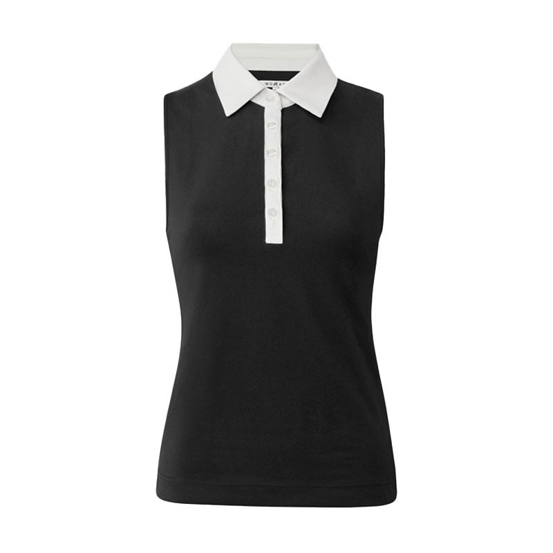 MALBON GOLF Claudia Women’s Polo (Black)