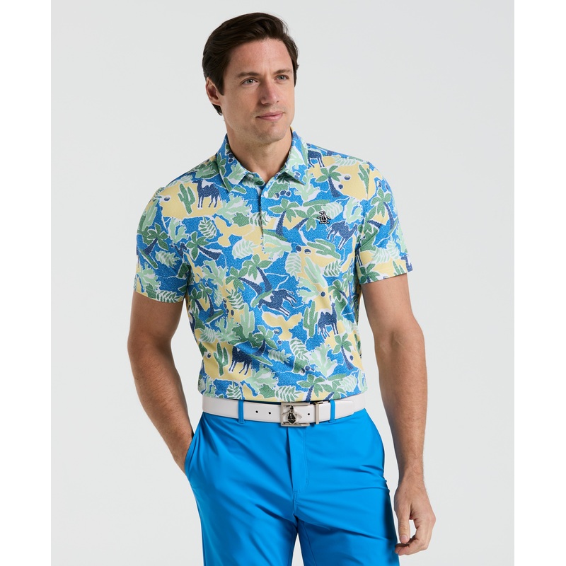 Men’s All-Over Ibiza Print Earl Golf Polo