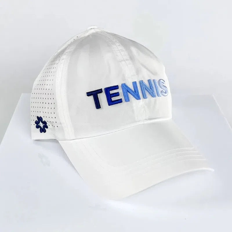 Vimhue Tennis Puff Ombre Hat – White/Blue