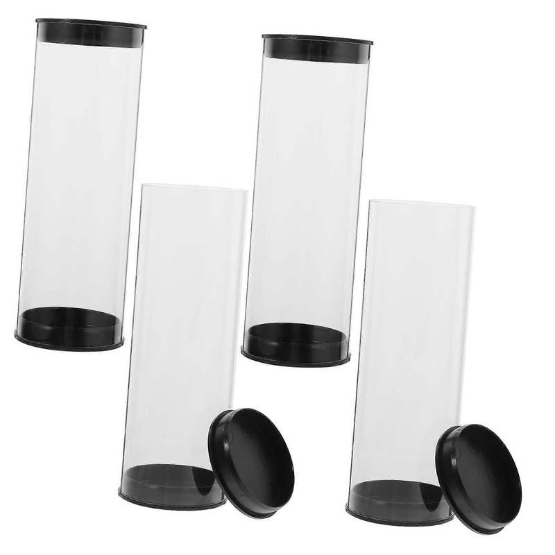 4 Pieces Transparent Golf Ball Tube ScratchResistant Plastic Golf Ball Holder Portable Golf Ball Box for Collectors for Storage and Display
