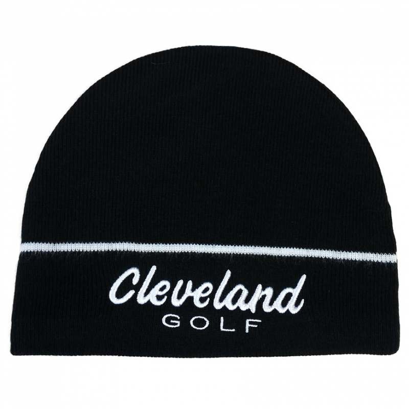 Cleveland Fleece Lined Cold Weather Autumn/Winter Black Beanie Hat