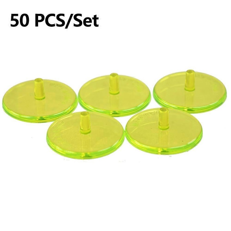 D474 50Pcs Set 24mm Golf Ball Mark Position Markers Transparent Plastic Golf Ball Marker – Transpare