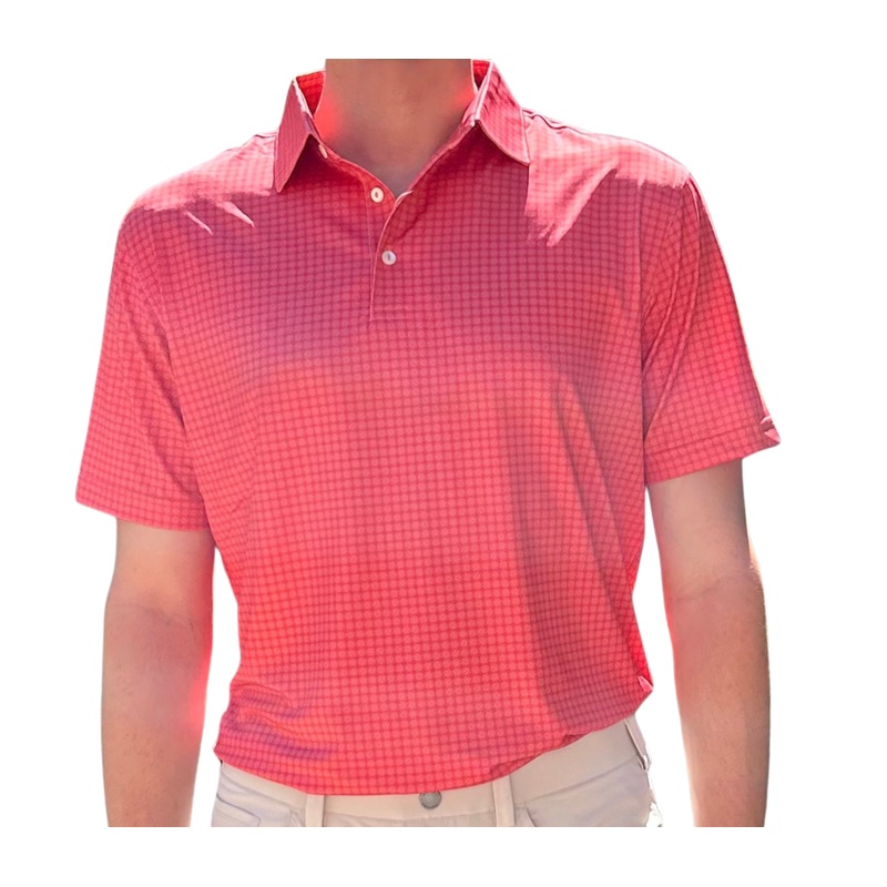 Danini Men’s S/S Polo – Coral Print