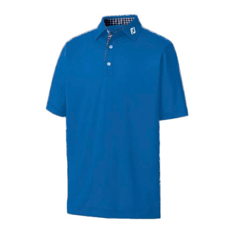 FootJoy Stretch Pique Solid (Athletic Fit) w/Gingham Trim – Twilight