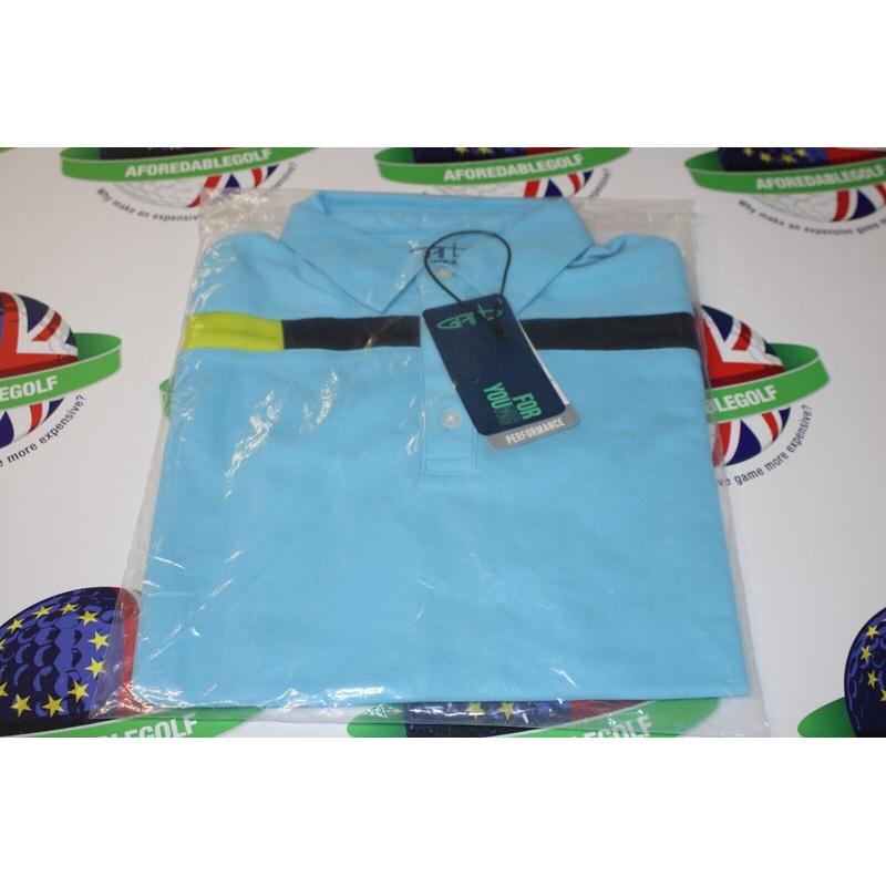 Garbinc Vance Junior Boys Polo Shirt Blue Grotto Size XL Ages 11-12