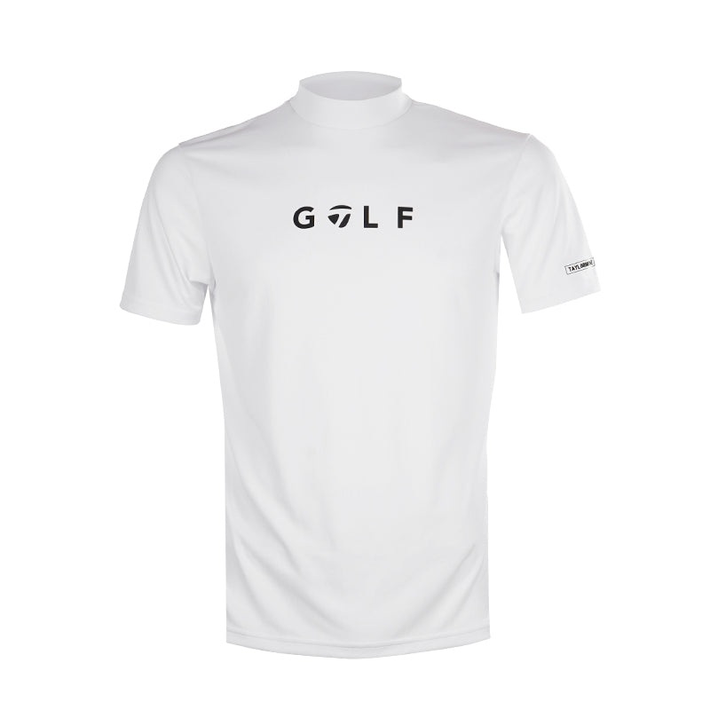 TAYLORMADE Logo Men’s Mock Shirt (White)