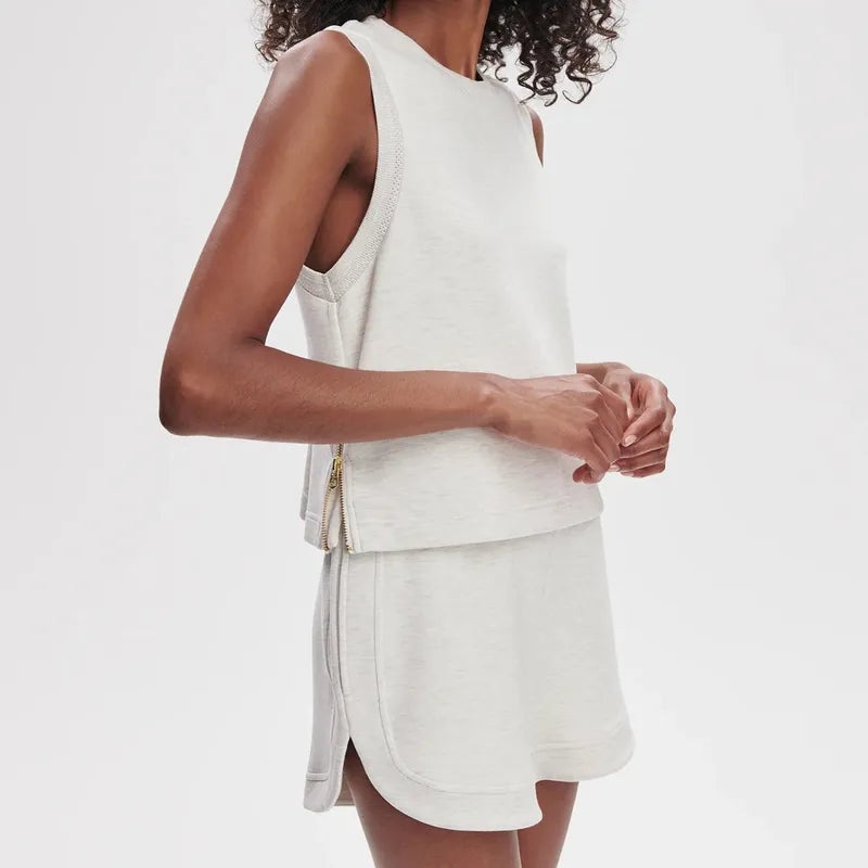 Varley Shea Crop Tank – Ivory Marl