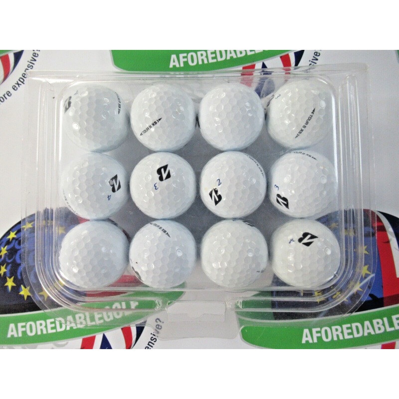 12 Bridgestone Tour B Rxs White Golf Balls Pearl/Pearl 1 Grade