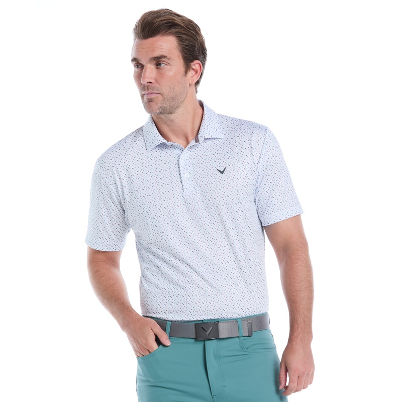 All-Over Score Card Print Golf Polo