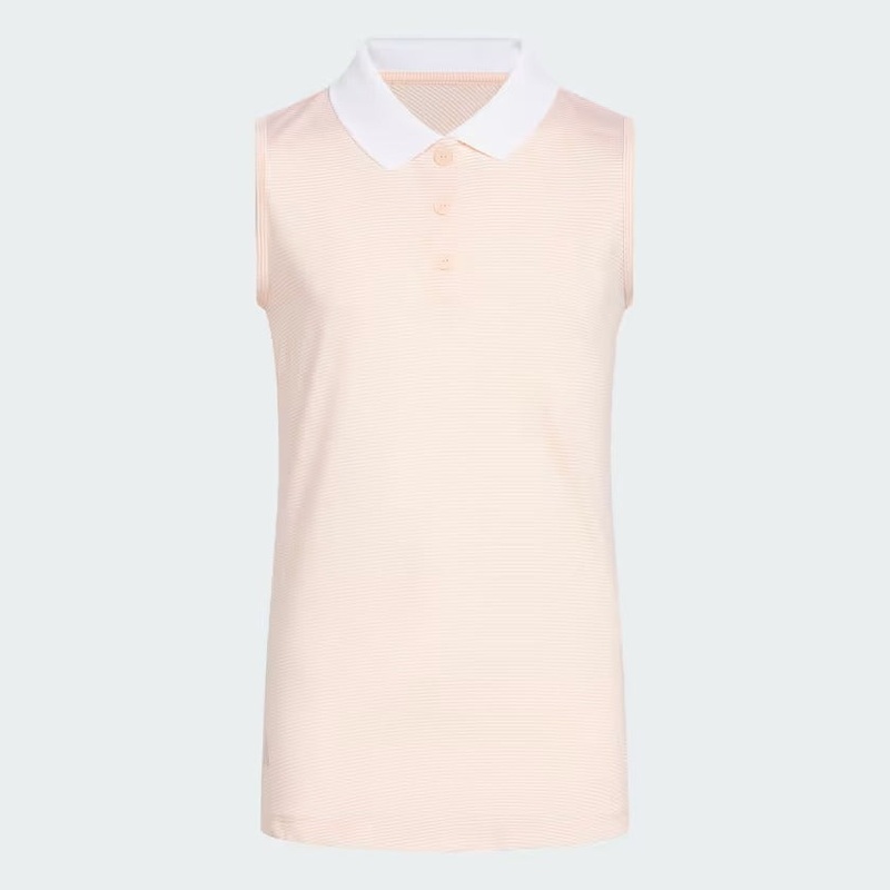 Girls Ottoman Striped Sleeveless Polo