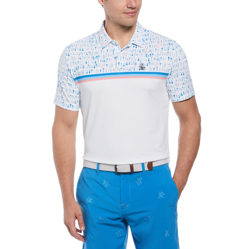 Men’s Short Sleeve Eng. Broken Tees Novelty Block Print