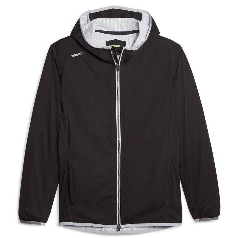Puma Drylbl Waterproof Hooded Packable Rain Jacket Puma Black UK Size Large