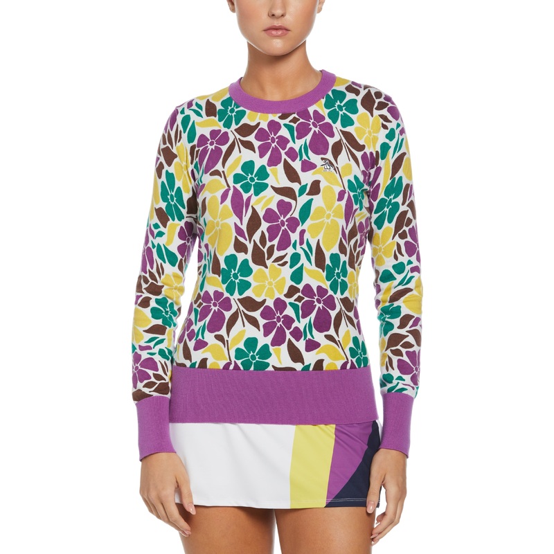 Women’s Floral Print Pullover Sweater
