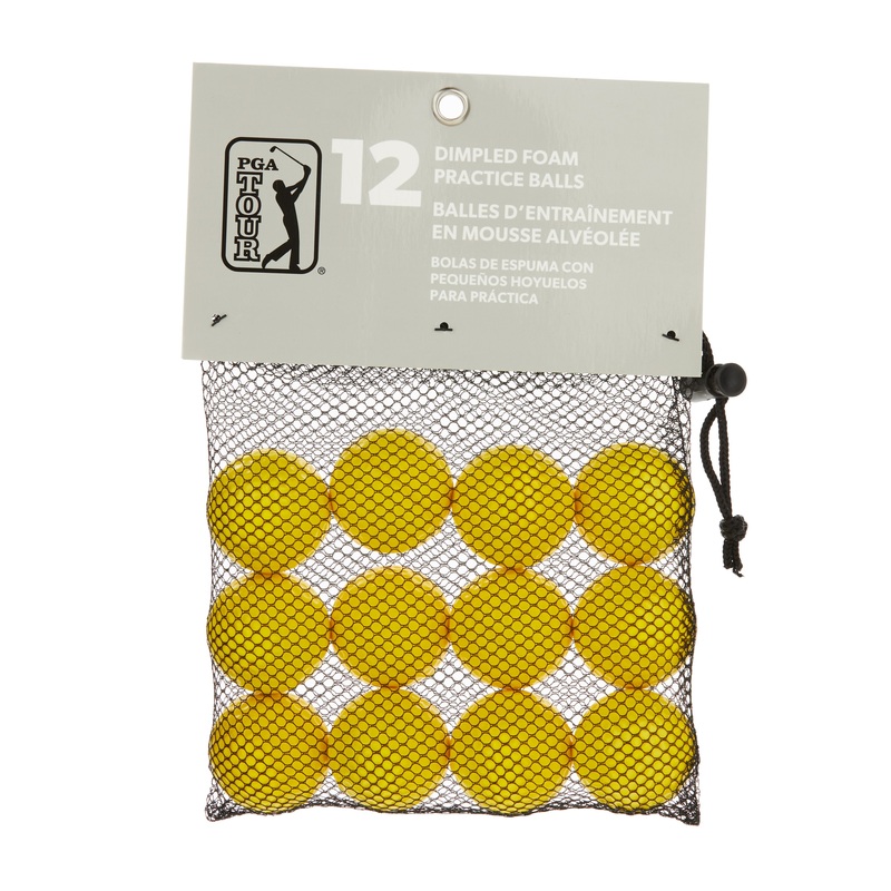 12 Dimpled Foam Golf Practice Balls