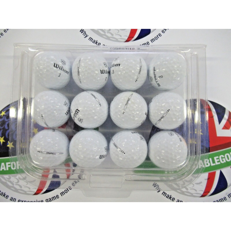 12 Wilson Staff Triad Golf Balls Pearl/Pearl 1 Grade