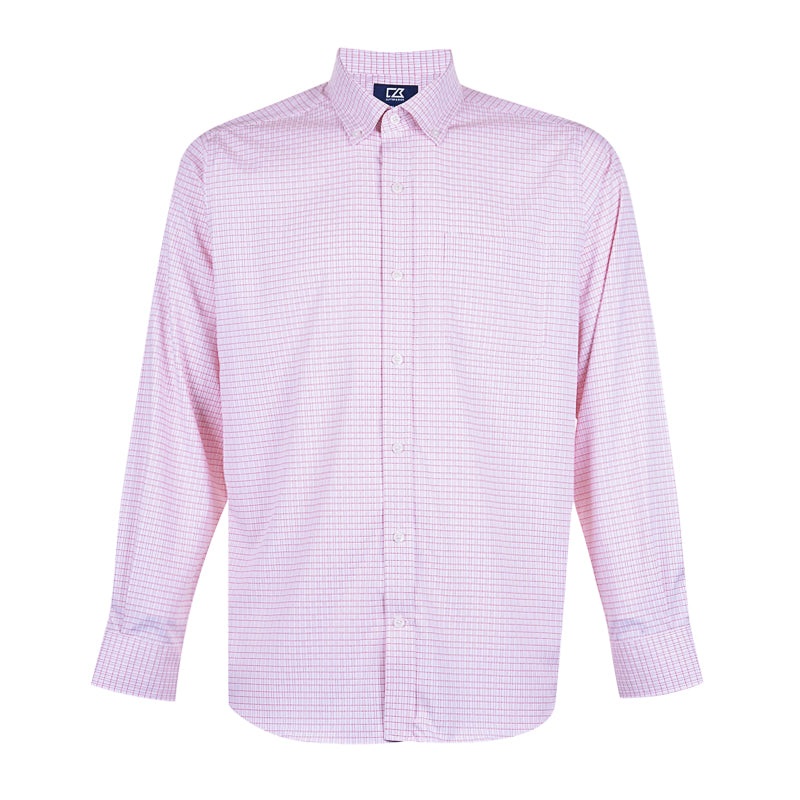 CUTTER & BUCK Versatech Tattersall Men’s Longsleeve Shirt (Red)