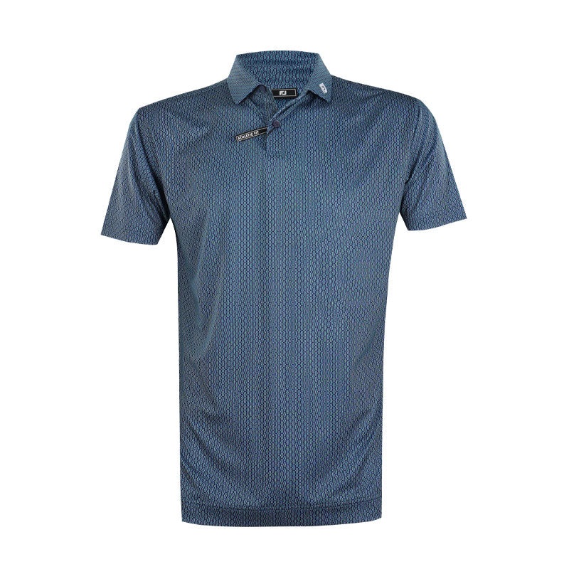 FOOTJOY Bracket Print Lisle Men’s Polo (Navy)