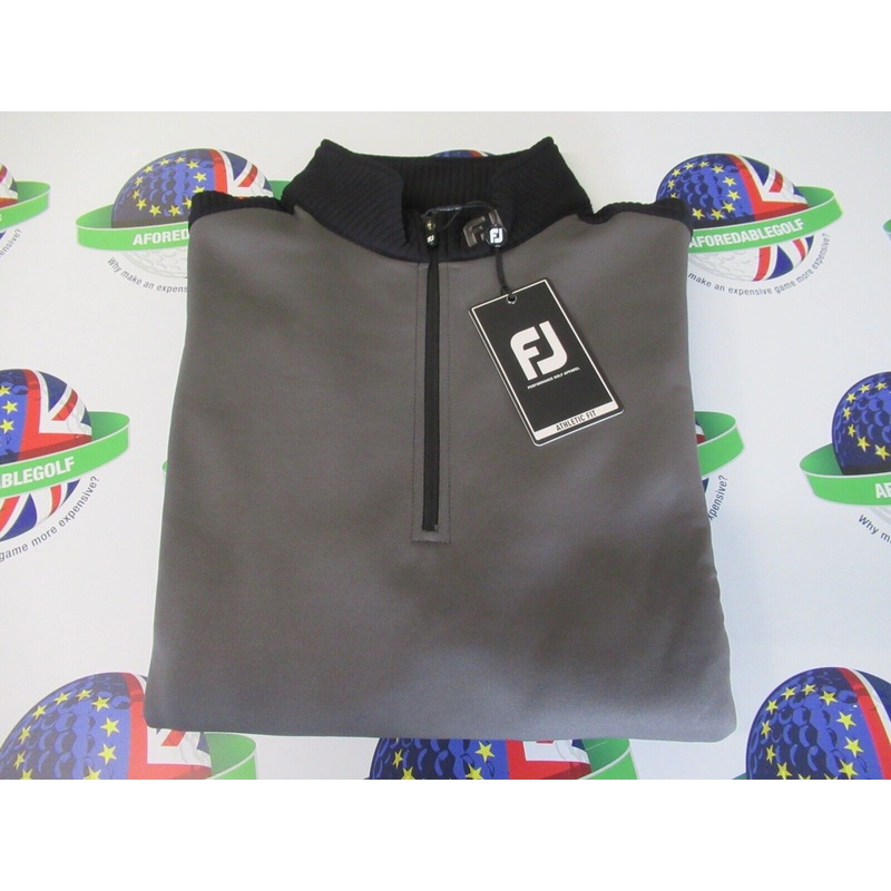 Footjoy Chill Out Xtreme 1/2 Zip Pullover Charcoal/Black UK Size Large