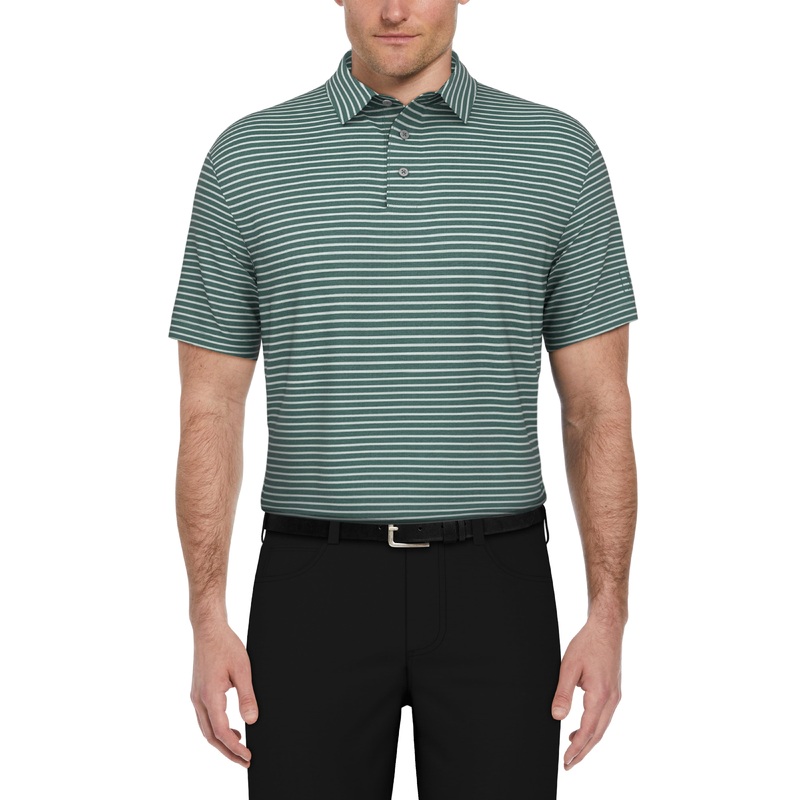 Men’s Heather Feeder Stripe Golf Polo