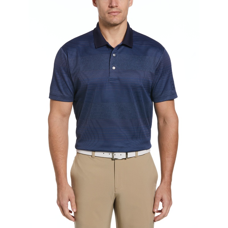 Men’s Large Scale Birdseye Stripe Jacquard Golf Polo