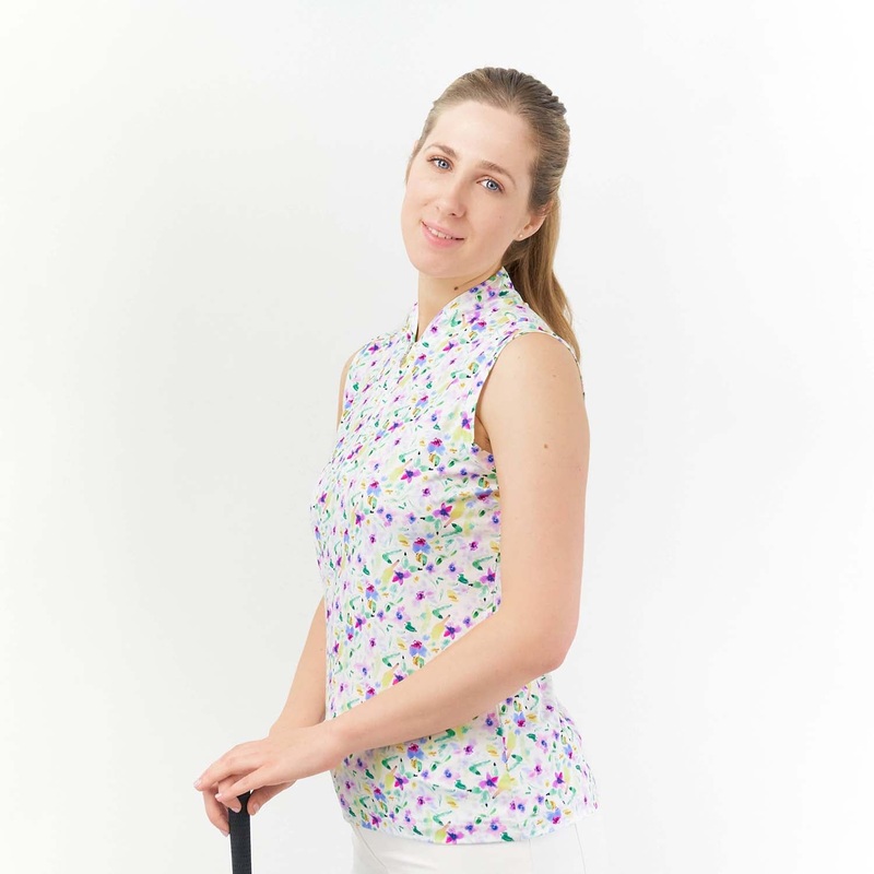 Pure Ladies Sleeveless Zip Neck Golf Top – Last One Medium Only Left