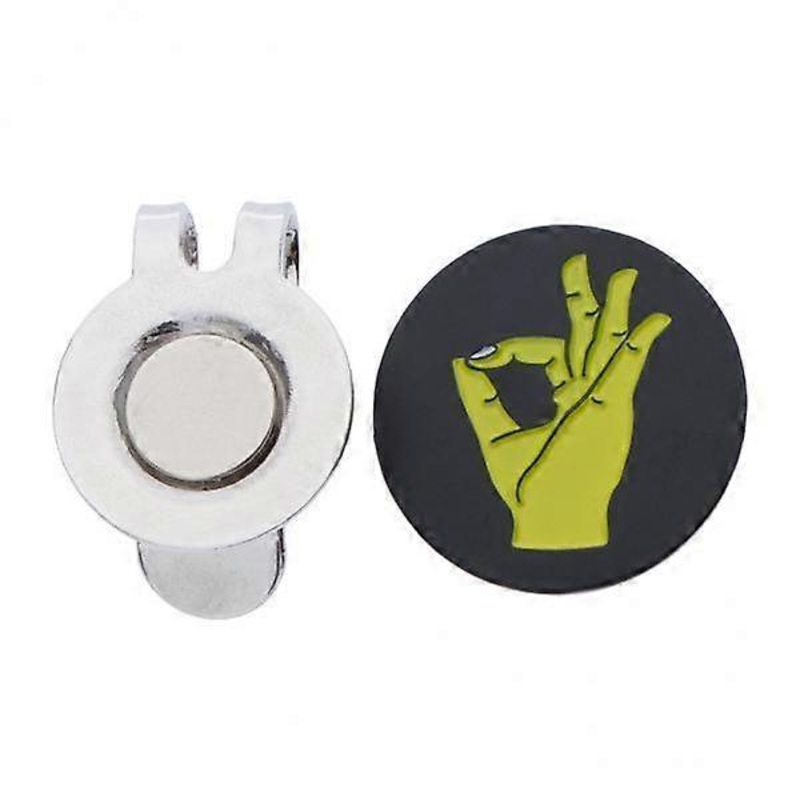 10X Metal Gesture Golf Ball Marker with Magnetic Hat Clip Golf Accessories 07
