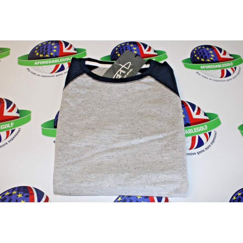 Garbinc Andre Junior Boys Cotton T-Shirt Grey/Navy Size Small Ages 5-6
