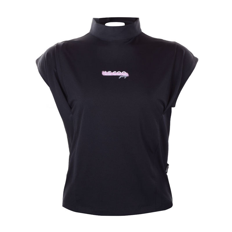 LE COQ SPORTIF GOLF Korean Series High Neck Women’s Polo (Black)