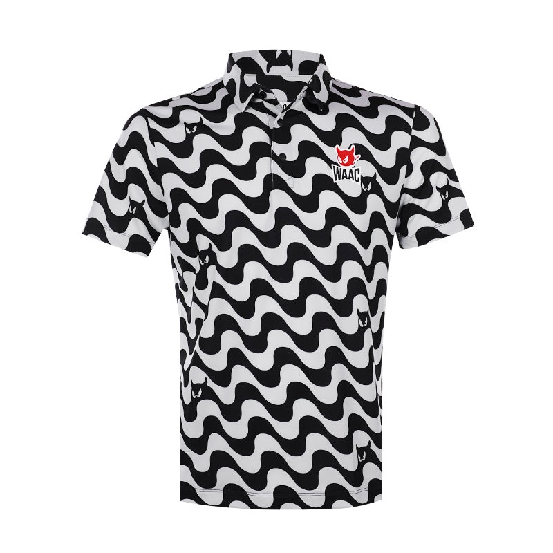 WAAC x Iron Heads Wave Waacky Men’s Polo (Black)