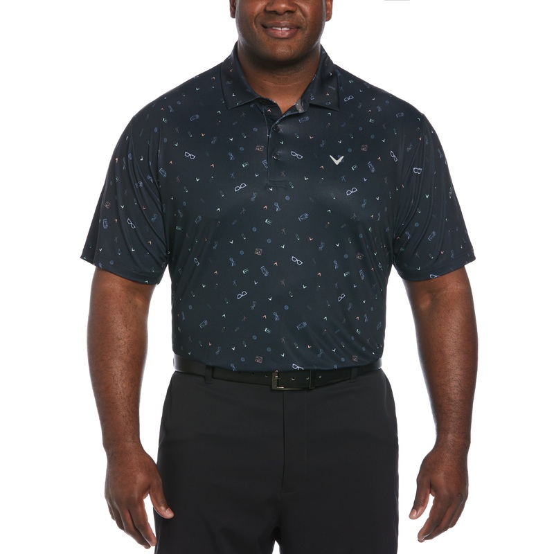 Big & Tall Golf Bag Essentials Print Golf Polo