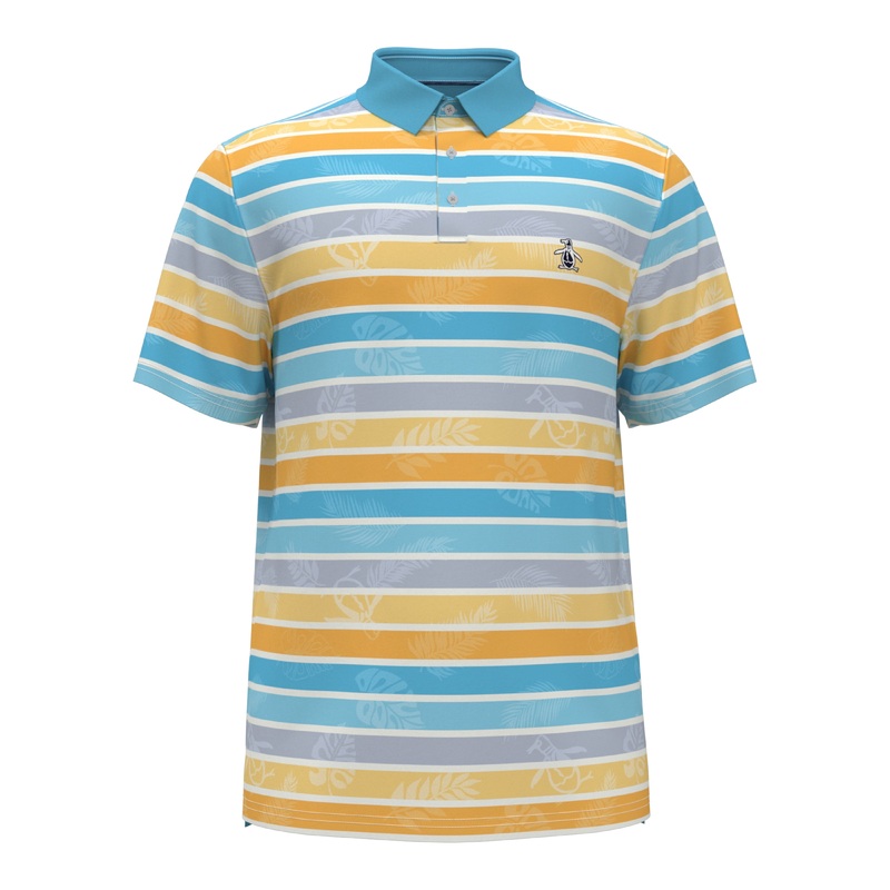Men’s Original Resort Stripe Print Golf Polo Shirt