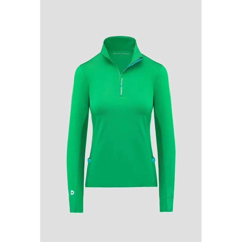 Devon Halsey L/S Mock Top – Jade