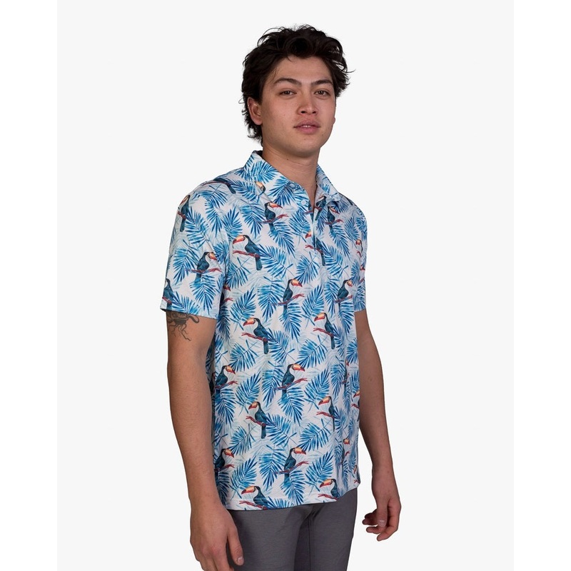 Happy Toucan Cool Tech Performance Golf Polo