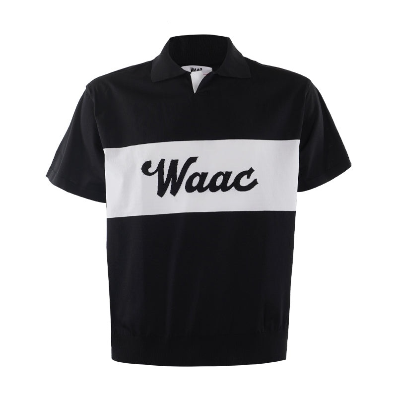 WAAC Korea Color Block Knit Men’s Polo (Black)