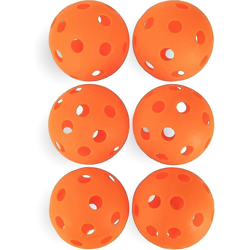 12-Inch Perforated Plastic Practice Softballs, 6-Pack Training Balls for Baseball, Softball, Teeball
